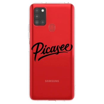 Picasee silikonový průhledný obal pro Samsung Galaxy A21s - Picasee - old logo - black