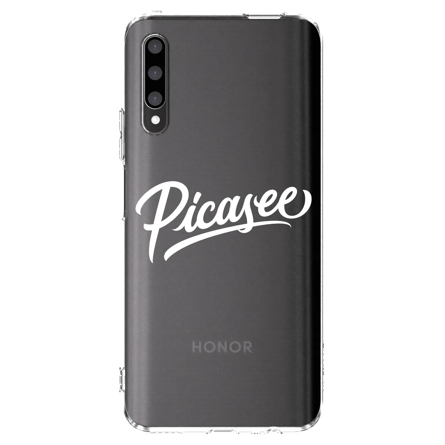 Picasee silikonový průhledný obal pro Honor 9X Pro - Picasee - old logo - white