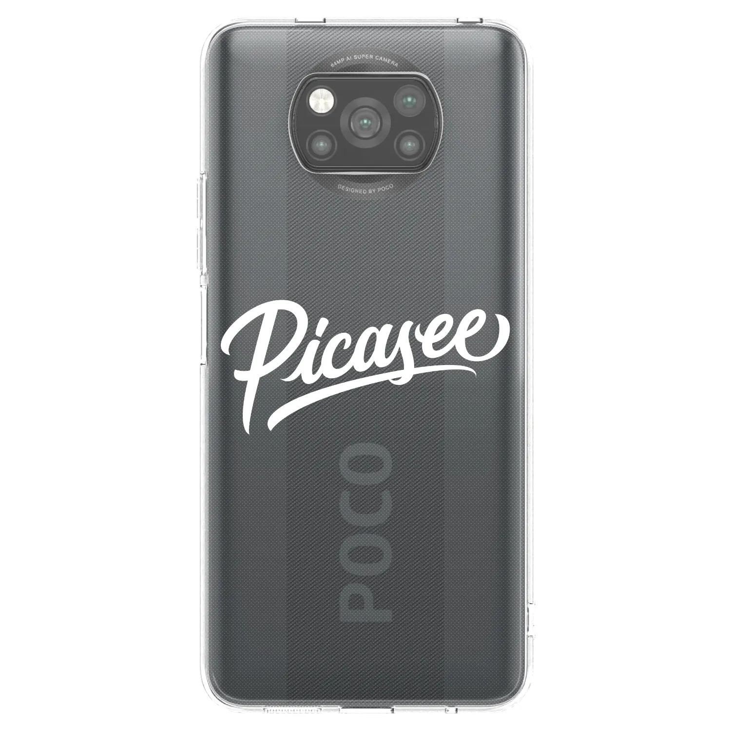 Picasee silikonový černý obal pro Xiaomi Poco X3 - Picasee - old logo - white