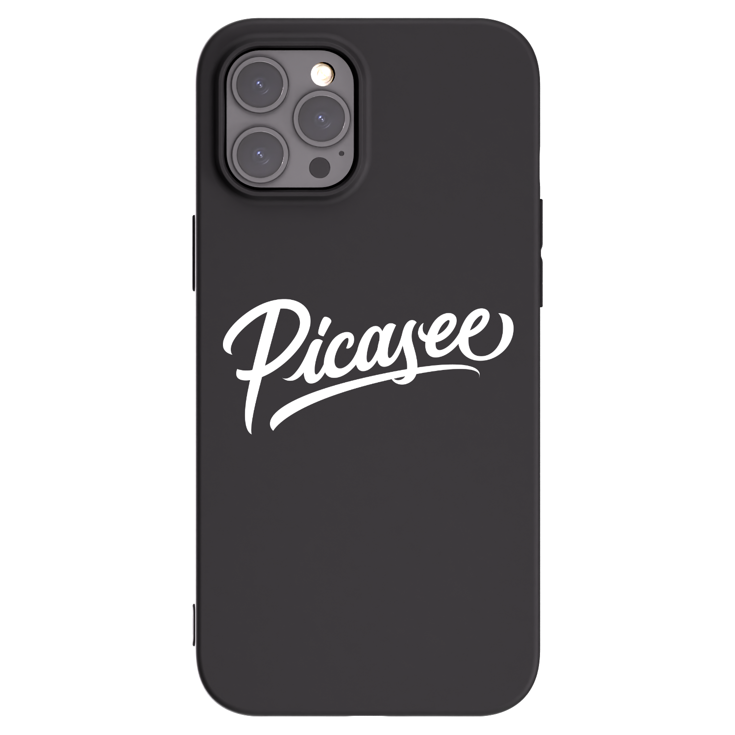 Picasee silikonový černý obal pro Apple iPhone 12 Pro Max - Picasee - old logo - white