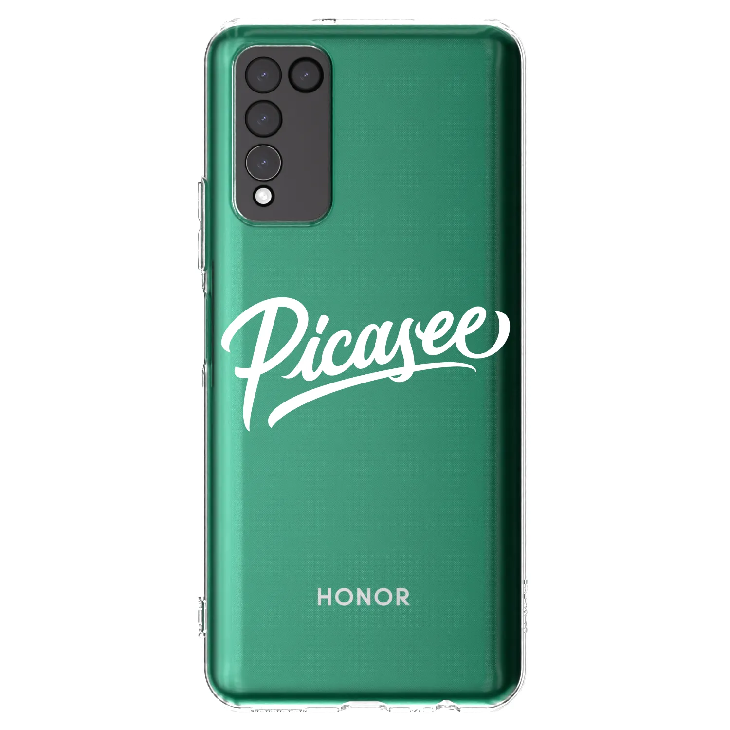 Picasee silikonový průhledný obal pro Honor 10X Lite - Picasee - old logo - white