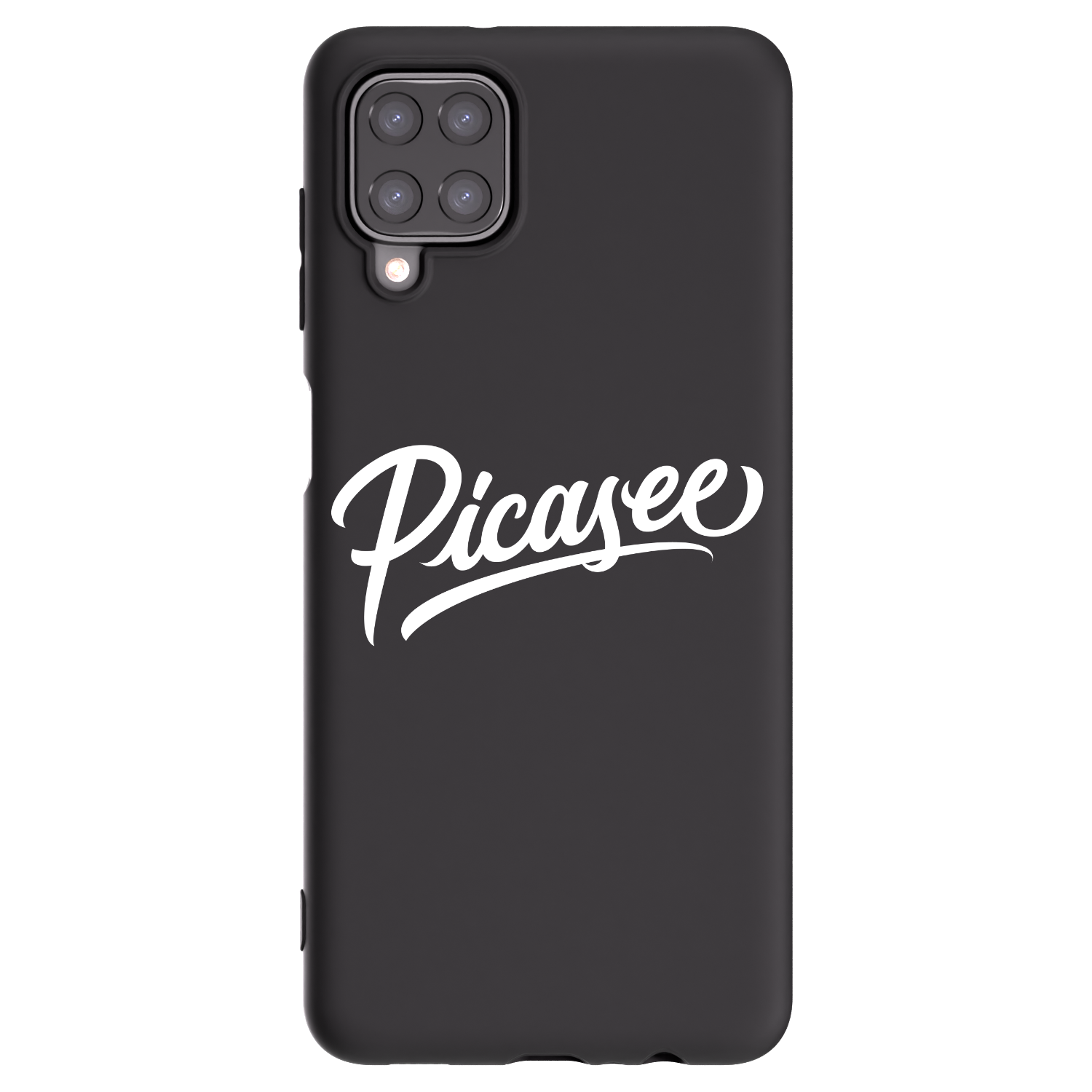 Picasee silikonový černý obal pro Samsung Galaxy A12 A125F - Picasee - old logo - white