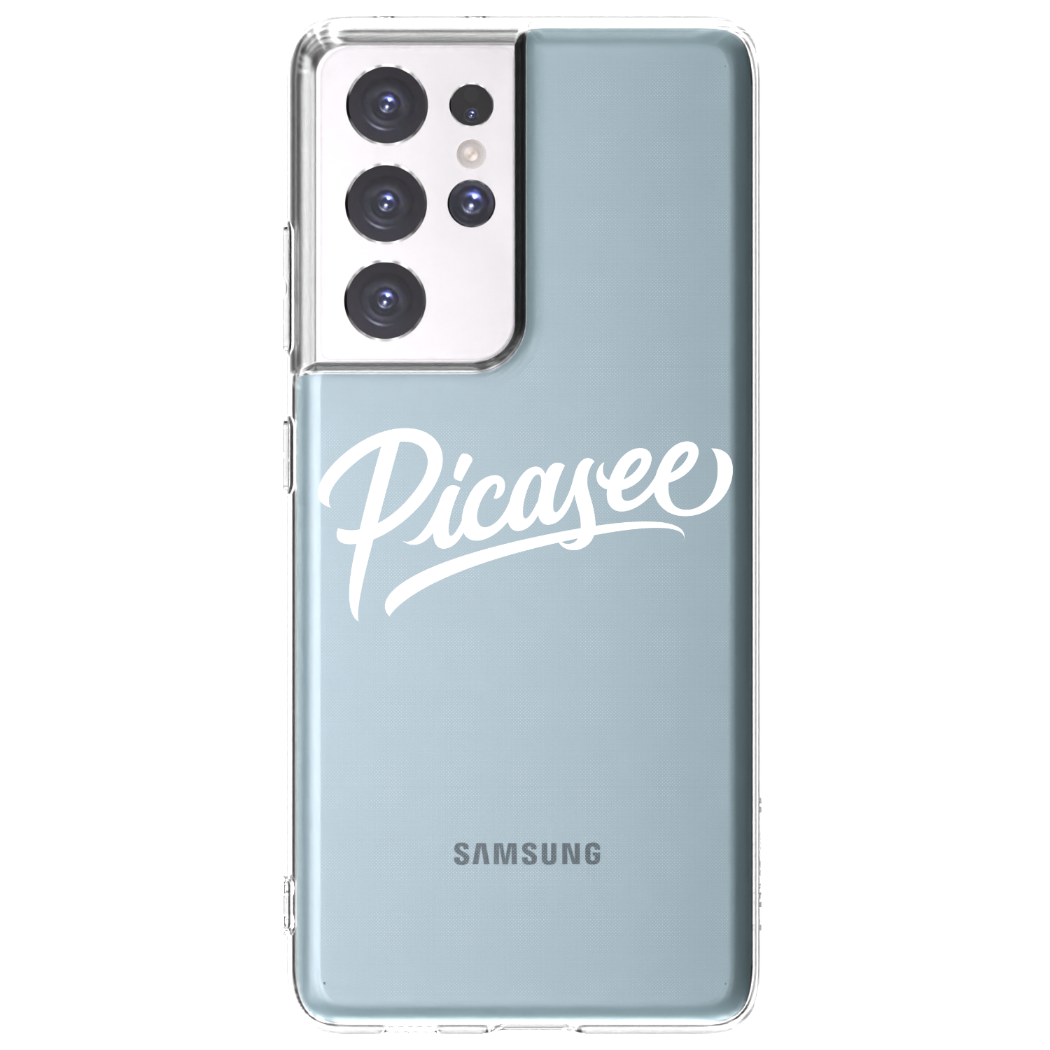 Picasee silikonový průhledný obal pro Samsung Galaxy S21 Ultra 5G G998B - Picasee - old logo - white