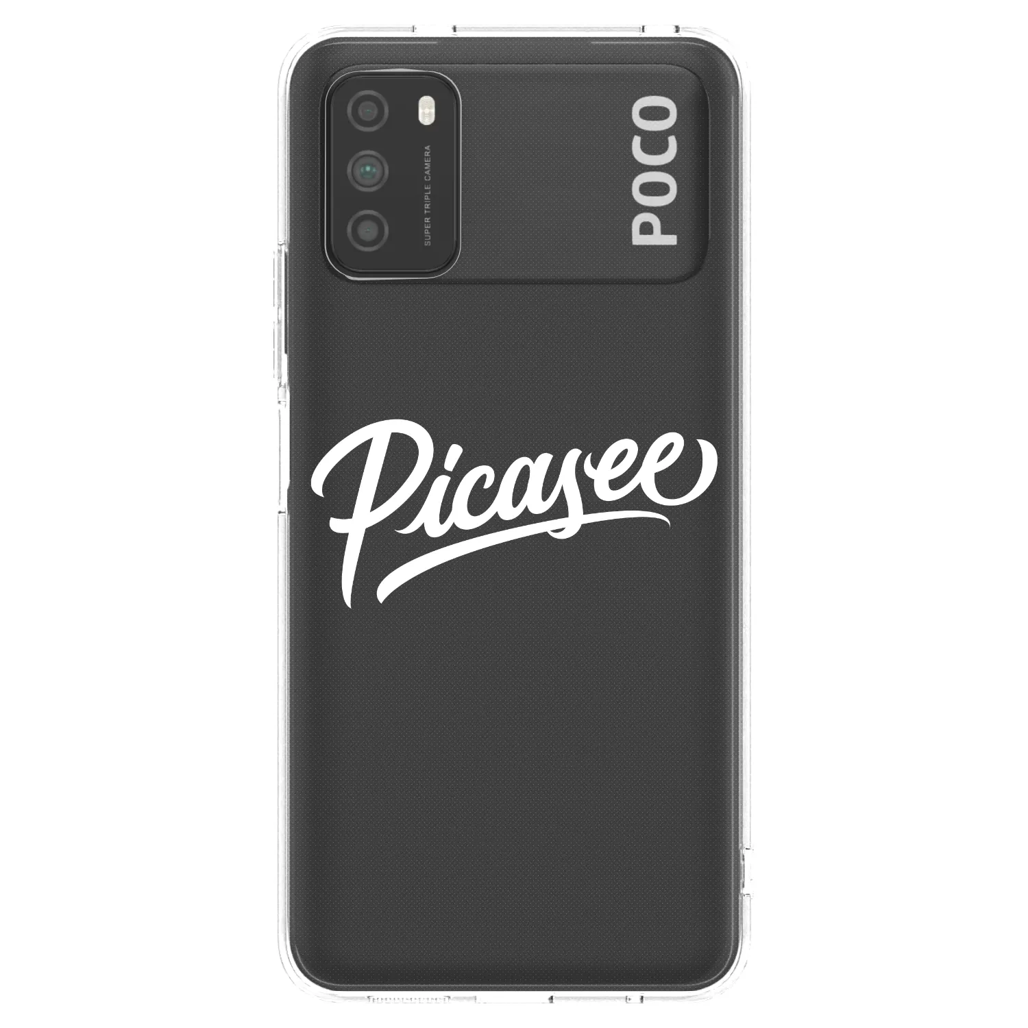 Picasee silikonový průhledný obal pro Xiaomi Poco M3 - Picasee - old logo - white