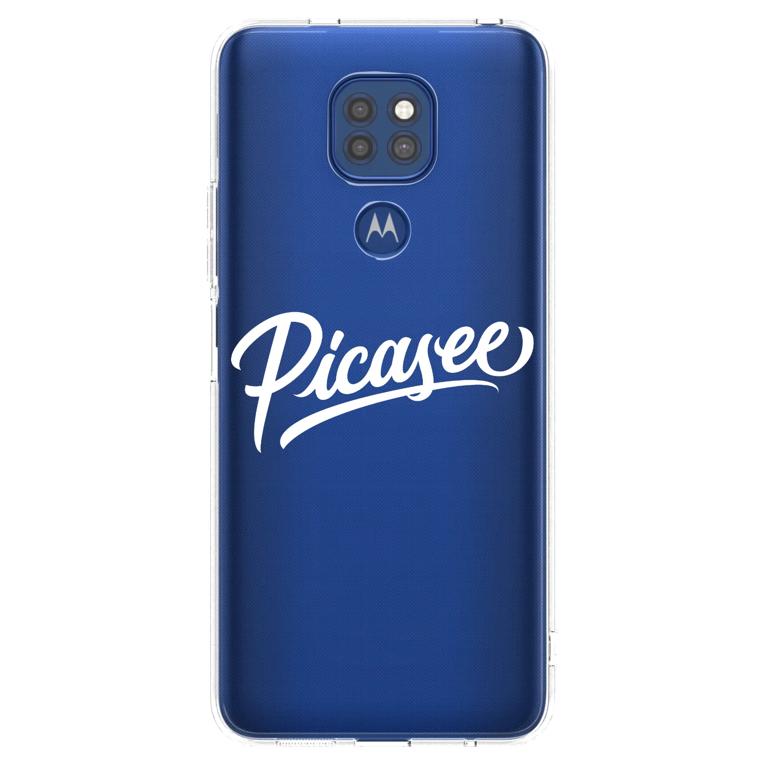 Picasee silikonový průhledný obal pro Motorola Moto G9 Play - Picasee - old logo - white