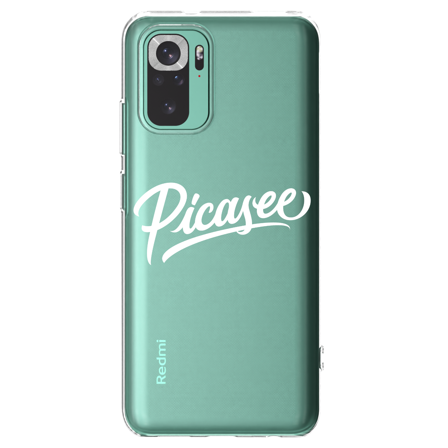Picasee silikonový průhledný obal pro Xiaomi Redmi Note 10 Pro - Picasee - old logo - white