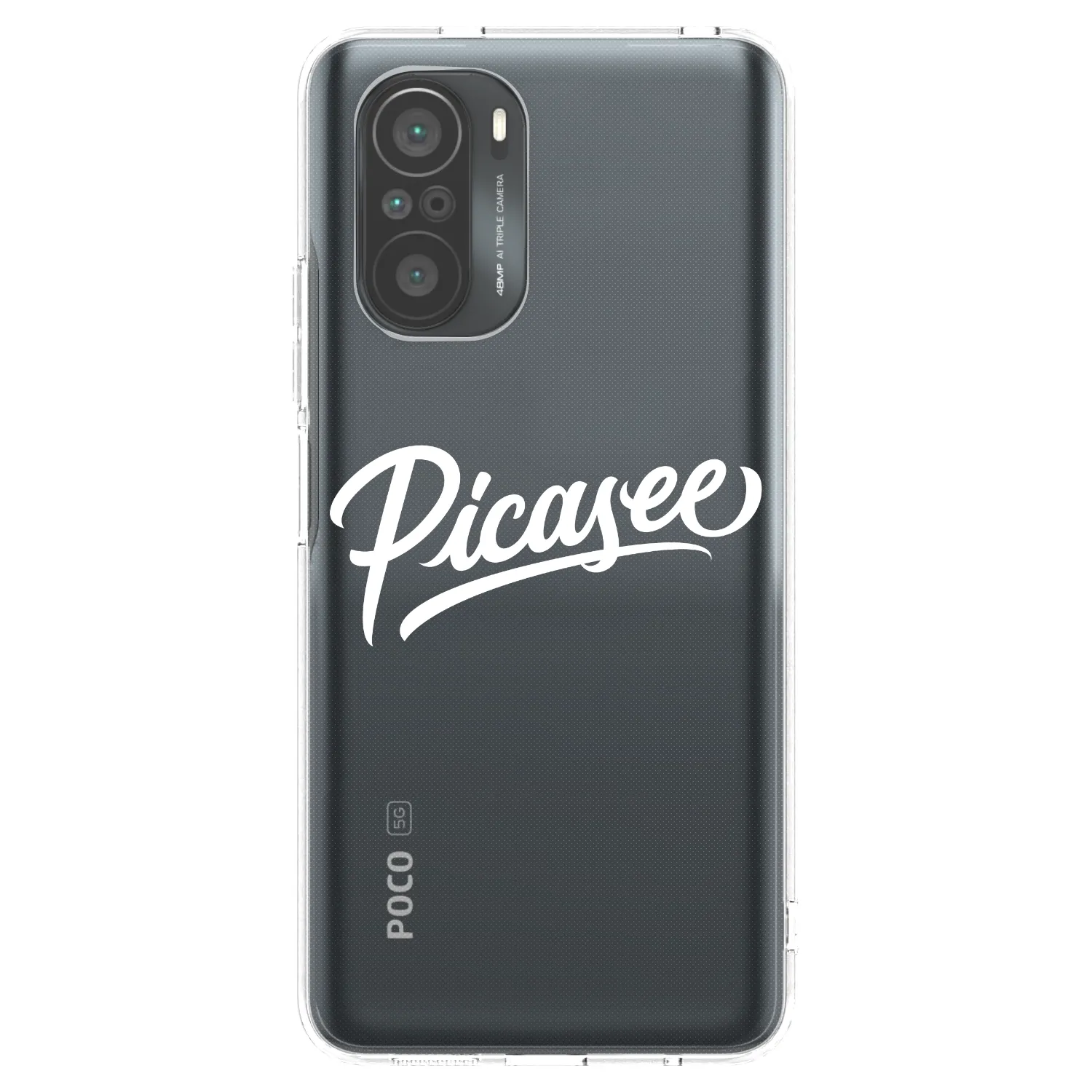 Picasee silikonový průhledný obal pro Xiaomi Poco F3 - Picasee - old logo - white