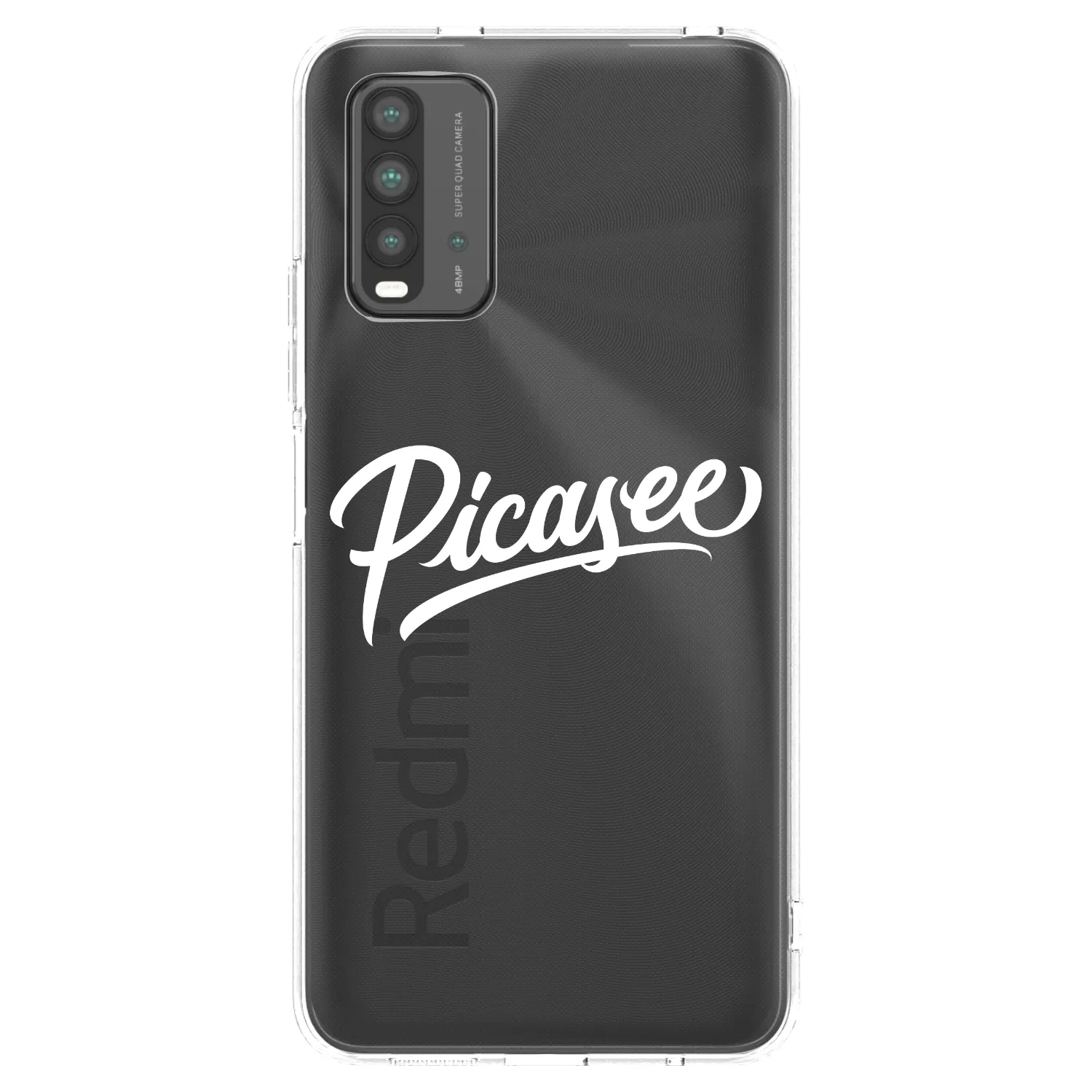 Picasee silikonový průhledný obal pro Xiaomi Redmi 9T - Picasee - old logo - white