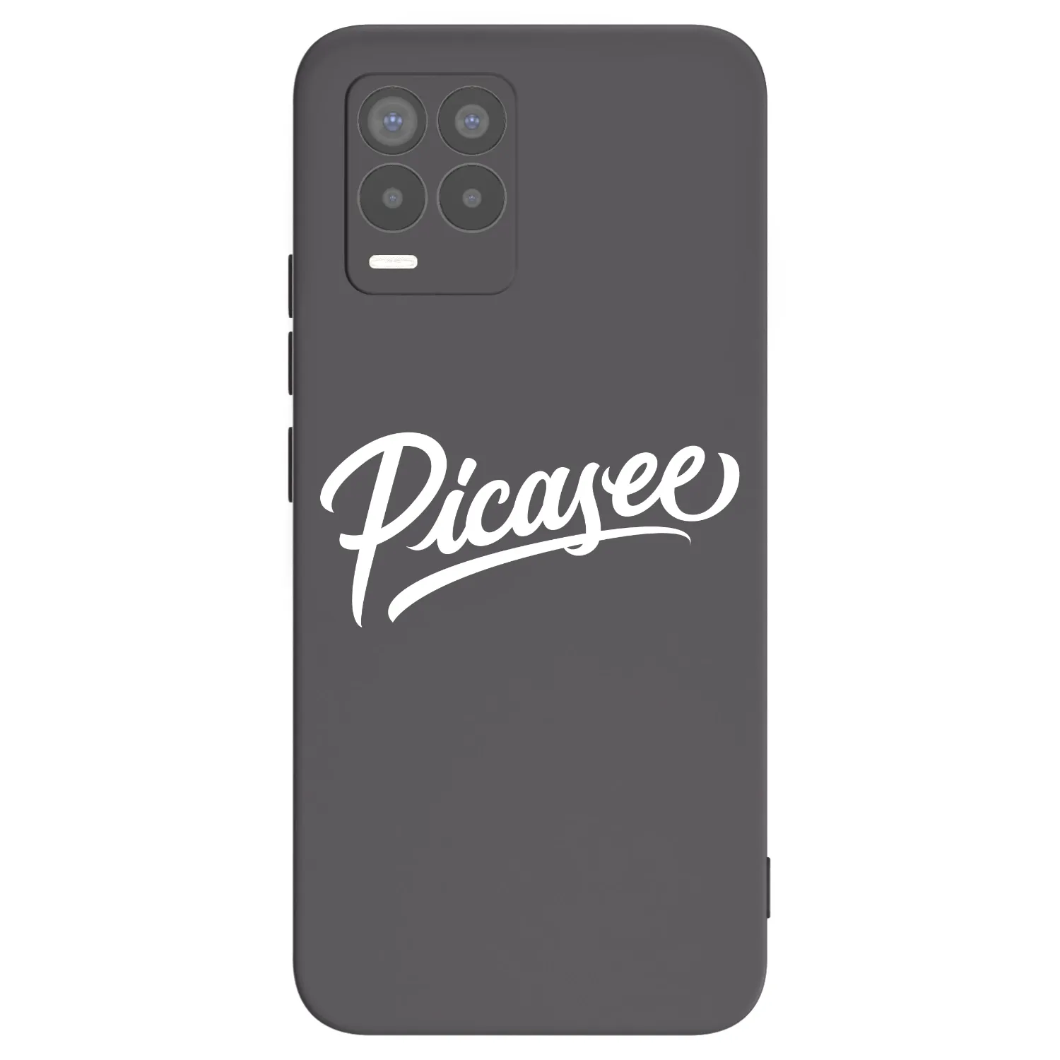 Picasee silikonový černý obal pro Realme 8 4G - Picasee - old logo - white