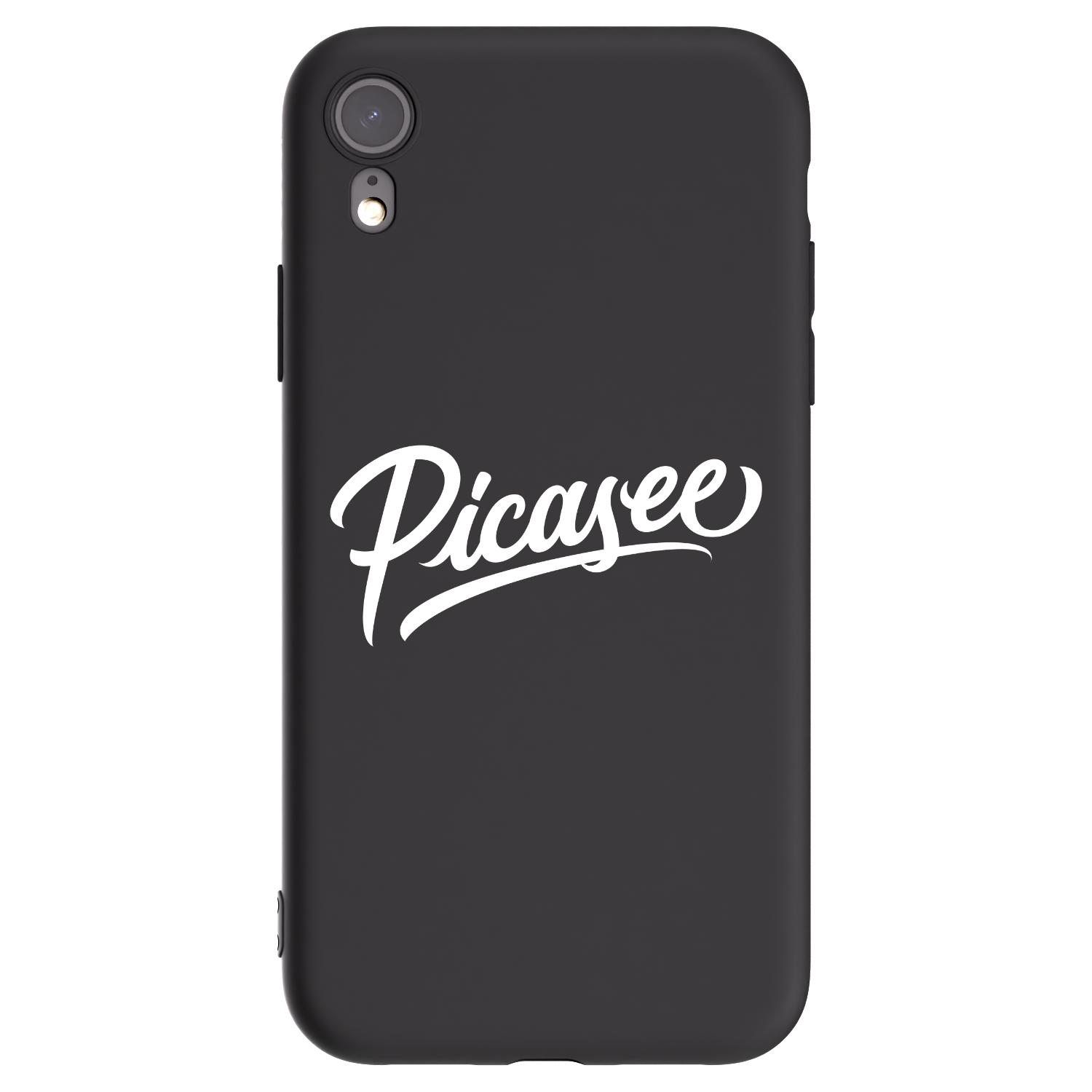 Picasee silikonový černý obal pro Apple iPhone XR - Picasee - old logo - white