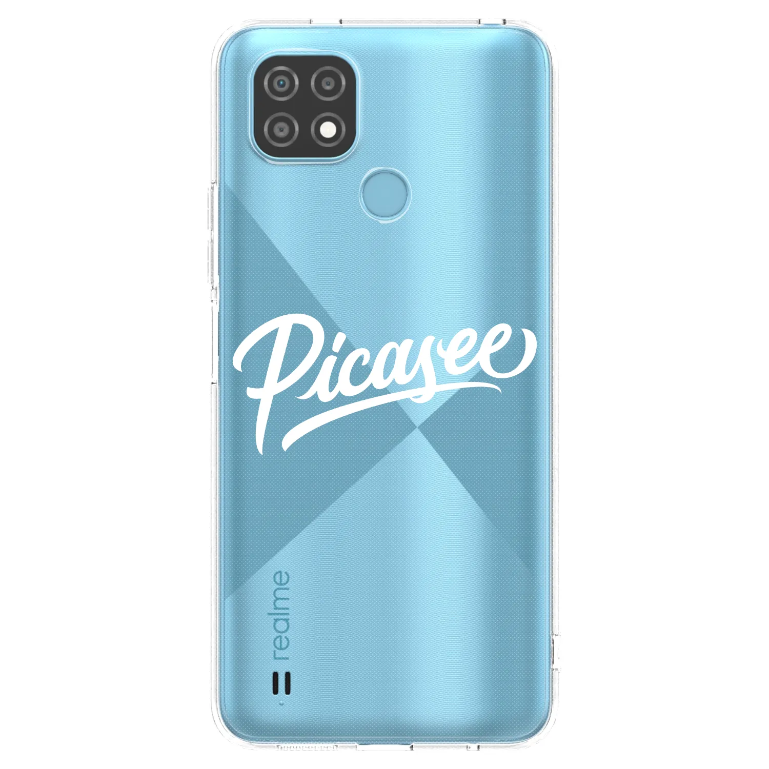 Picasee silikonový průhledný obal pro Realme C21 - Picasee - old logo - white