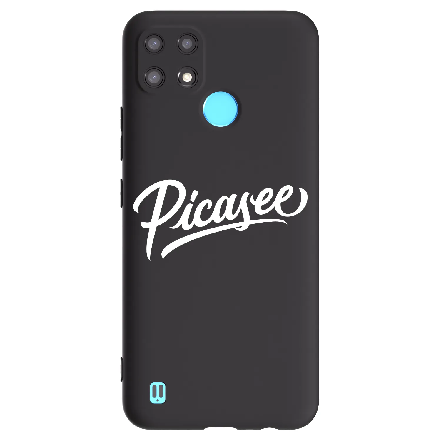 Picasee silikonový černý obal pro Realme C21 - Picasee - old logo - white