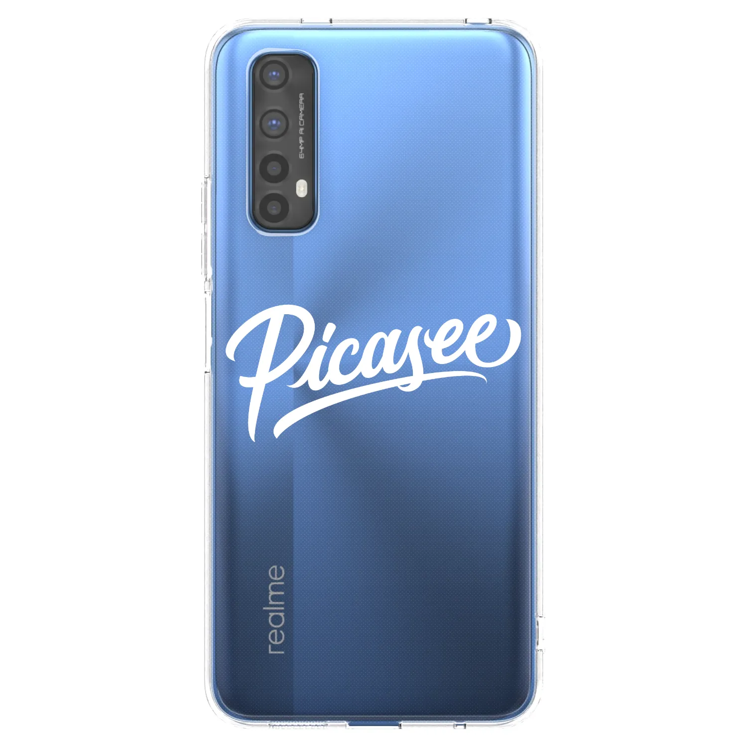 Picasee silikonový průhledný obal pro Realme 7 - Picasee - old logo - white