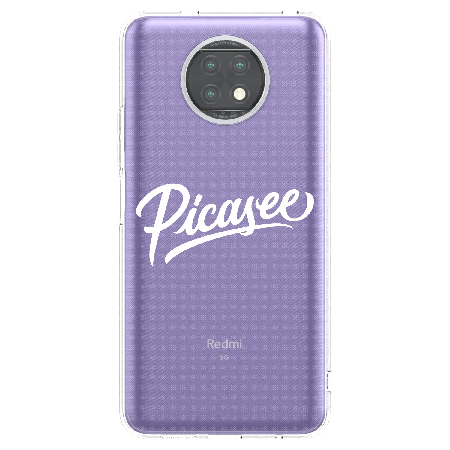 Picasee silikonový průhledný obal pro Xiaomi Redmi Note 9T - Picasee - old logo - white