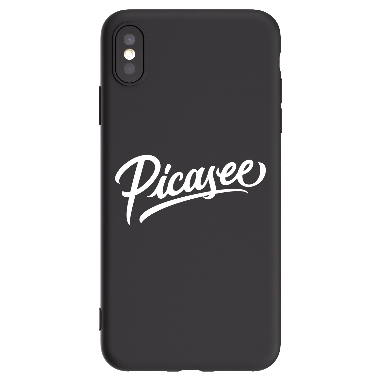 Picasee silikonový černý obal pro Apple iPhone XS Max - Picasee - old logo - white