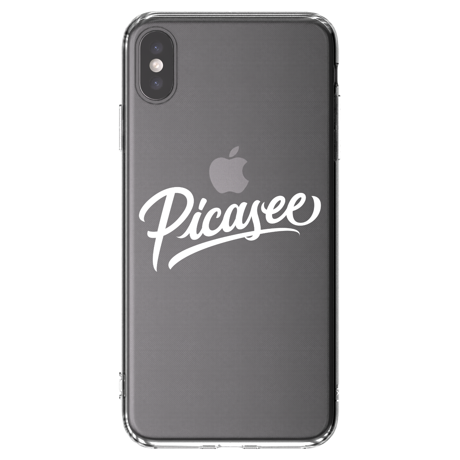 Picasee silikonový průhledný obal pro Apple iPhone XS Max - Picasee - old logo - white