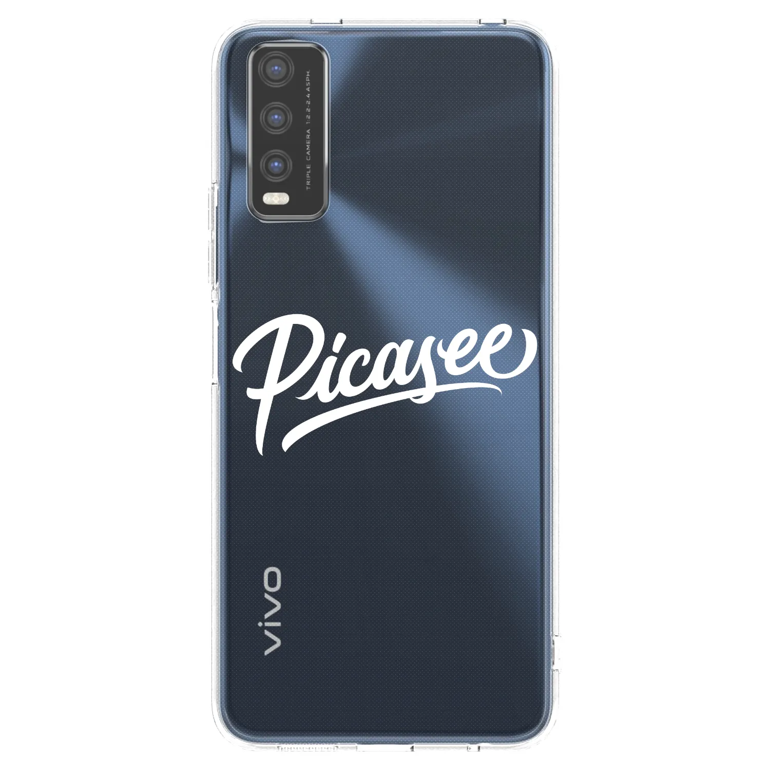 Picasee silikonový průhledný obal pro Vivo Y20s - Picasee - old logo - white