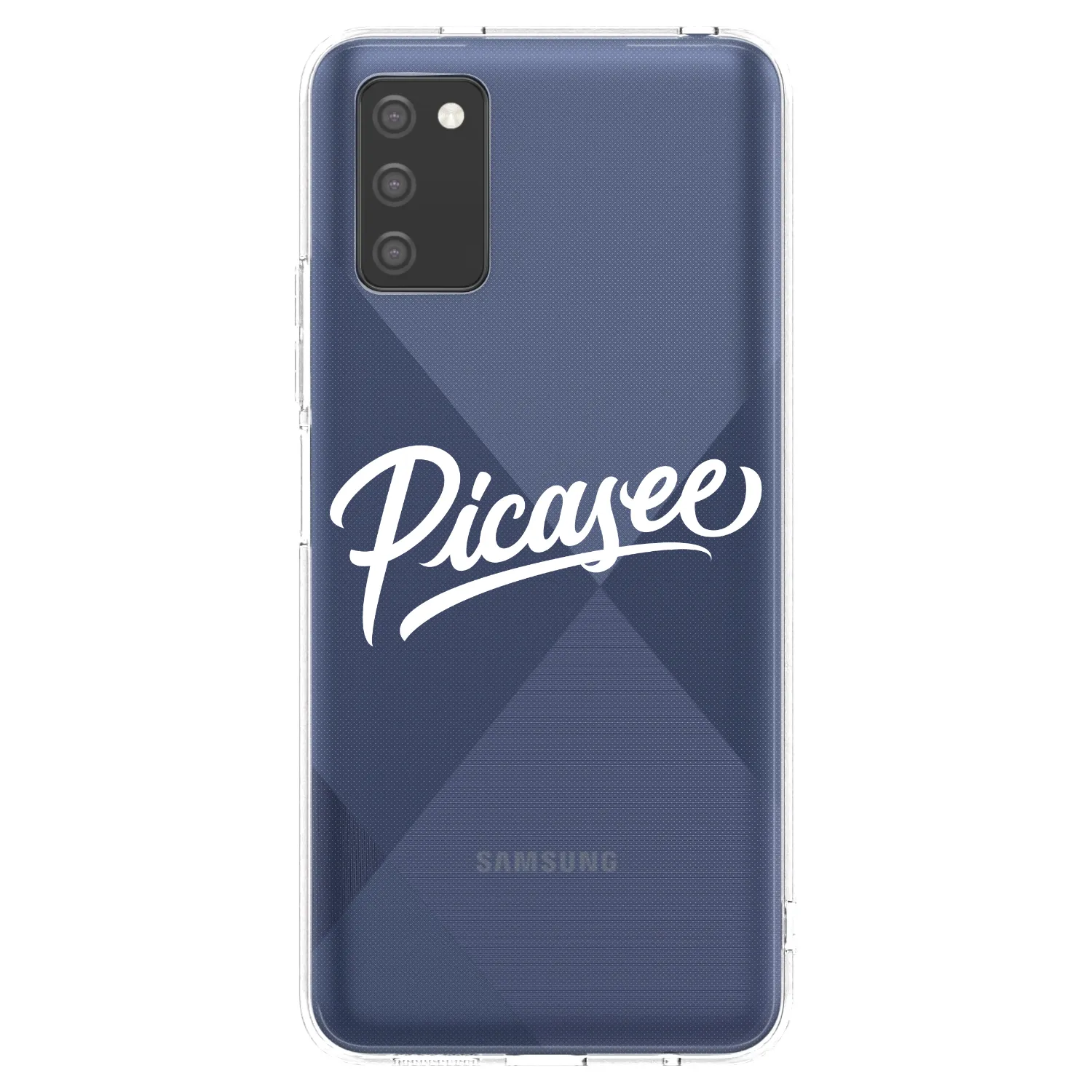 Picasee silikonový průhledný obal pro Samsung Galaxy A03s A037G - Picasee - old logo - white