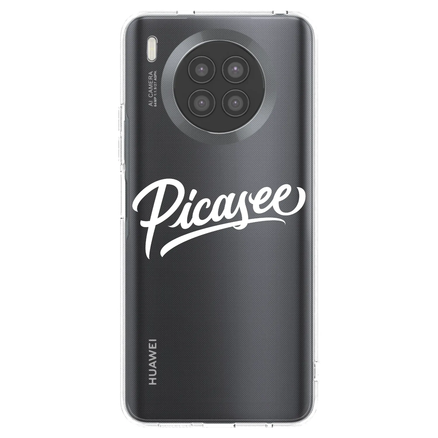 Picasee silikonový průhledný obal pro Huawei Nova 8i - Picasee - old logo - white