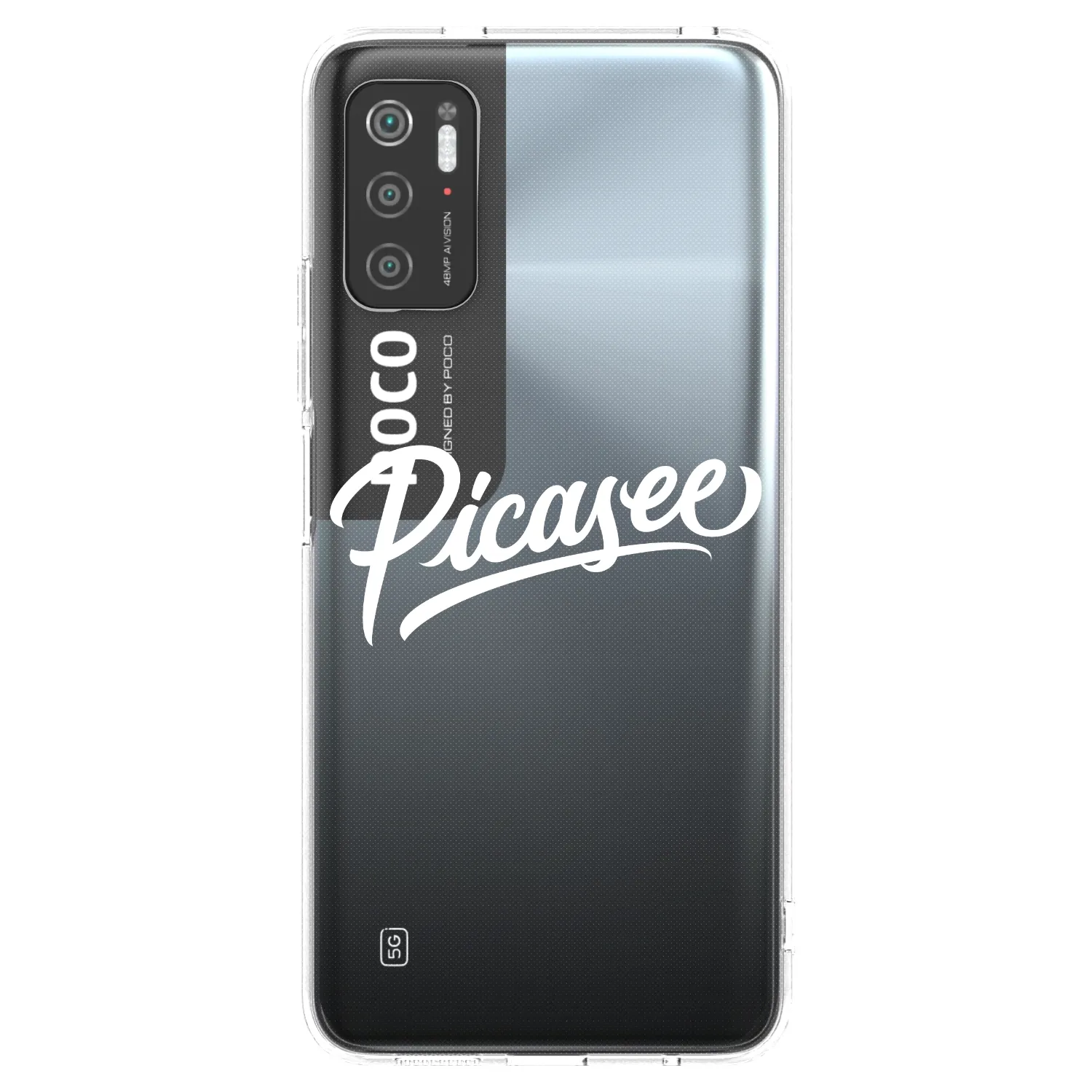 Picasee silikonový průhledný obal pro Xiaomi Poco M3 Pro 5G - Picasee - old logo - white