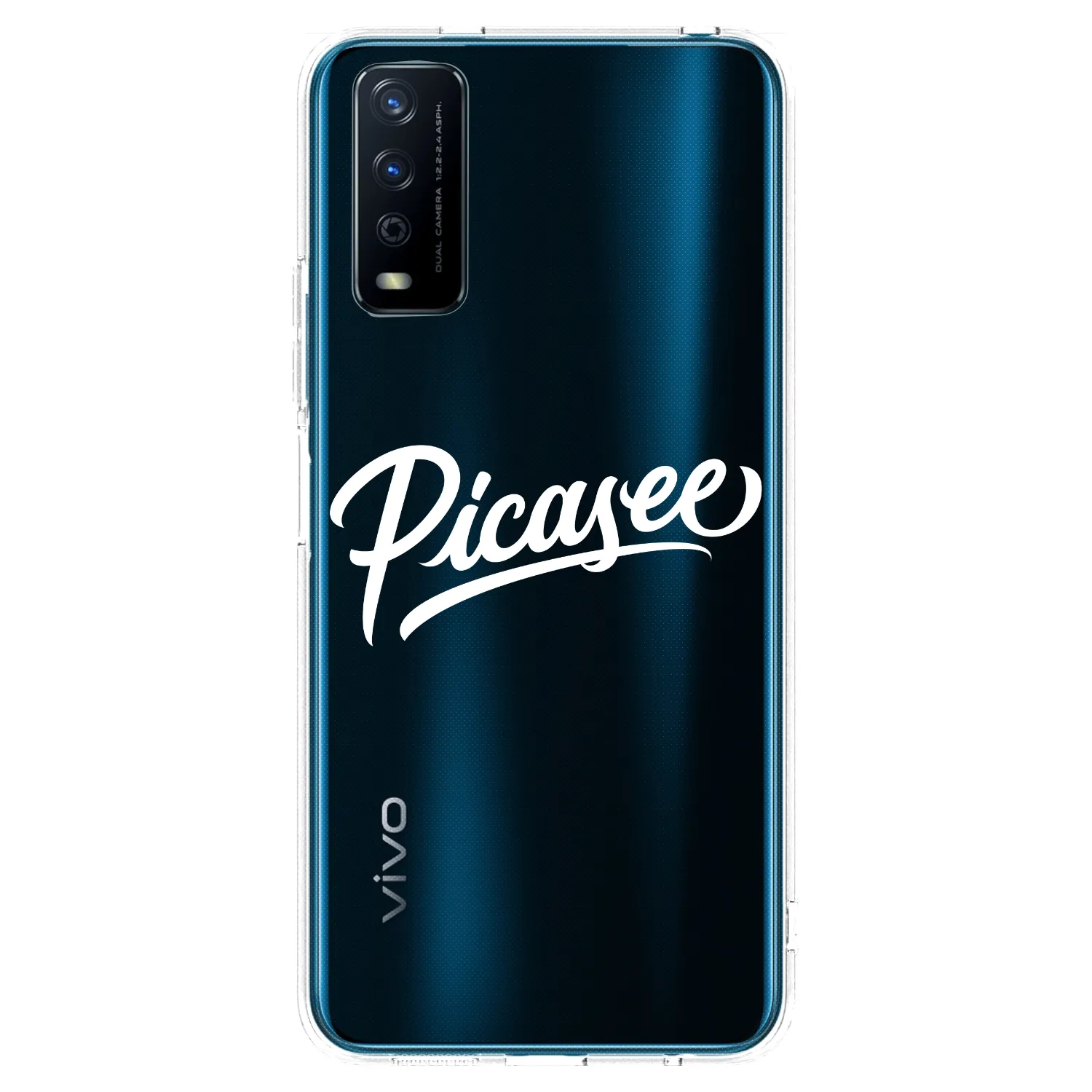 Picasee silikonový průhledný obal pro Vivo Y11s - Picasee - old logo - white