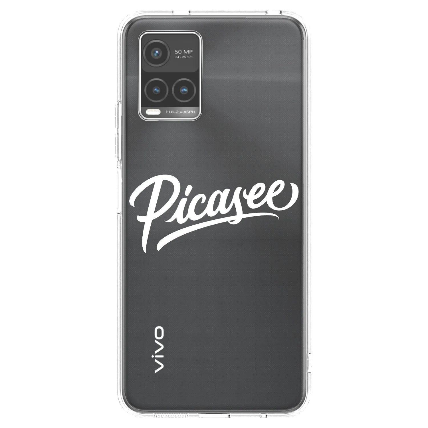 Picasee silikonový průhledný obal pro Vivo Y33s - Picasee - old logo - white