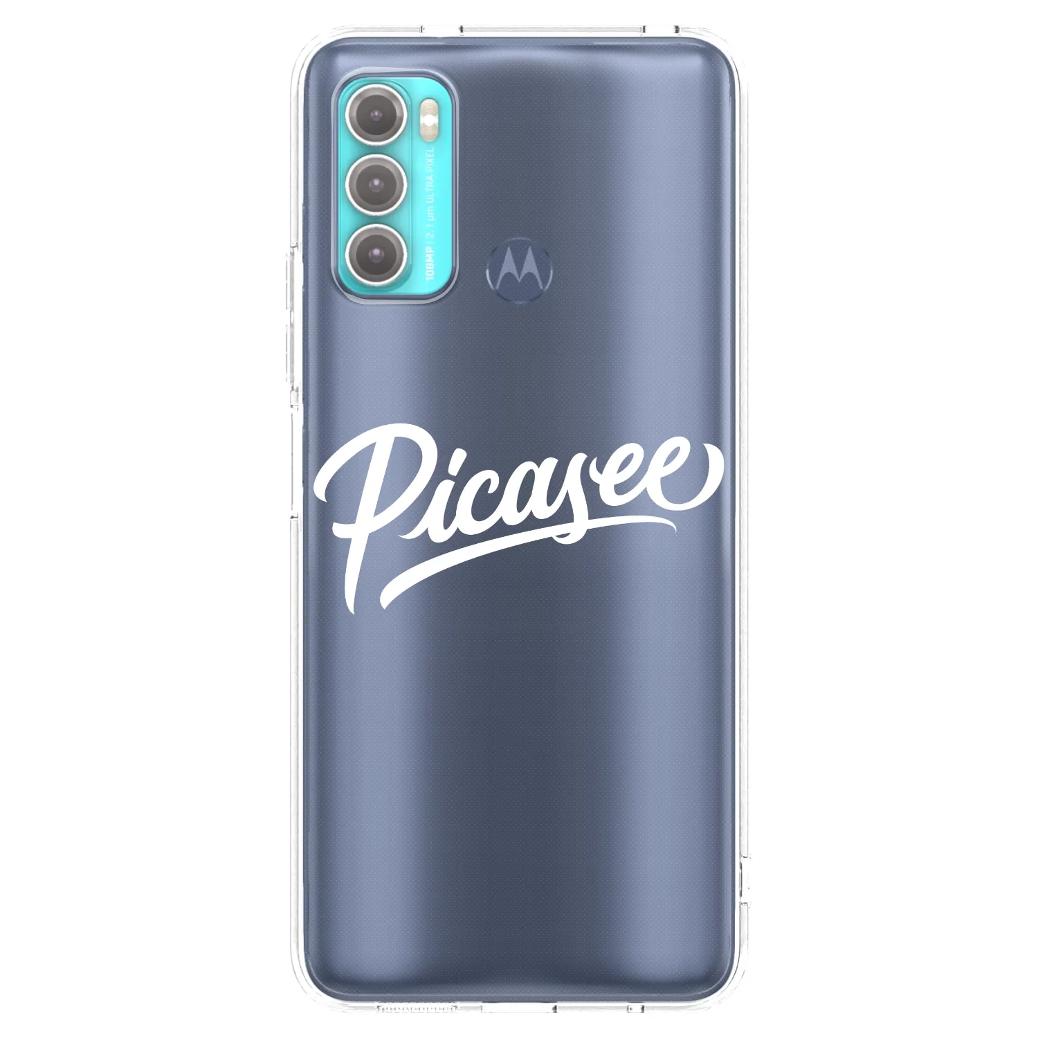 Picasee silikonový průhledný obal pro Motorola Moto G60 - Picasee - old logo - white