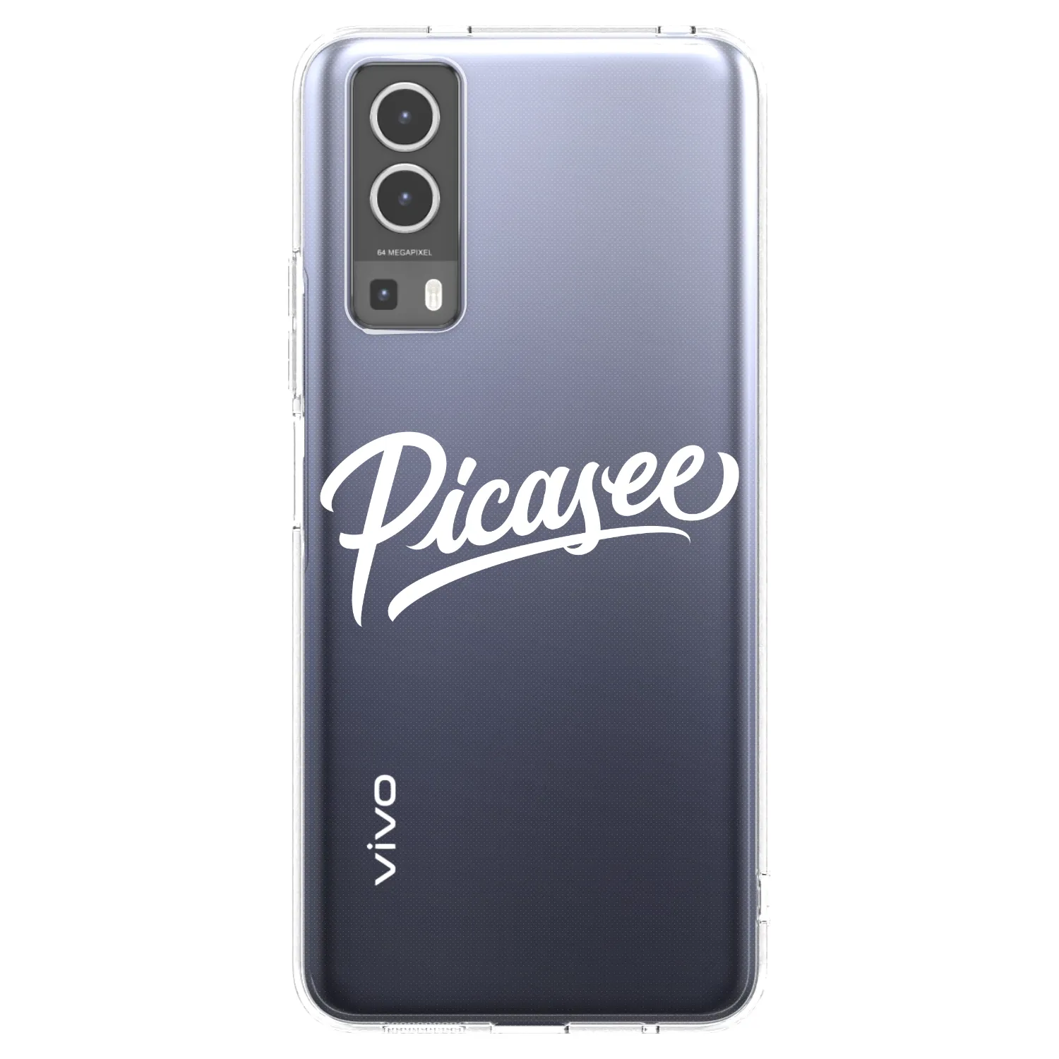 Picasee silikonový průhledný obal pro Vivo Y72 5G - Picasee - old logo - white