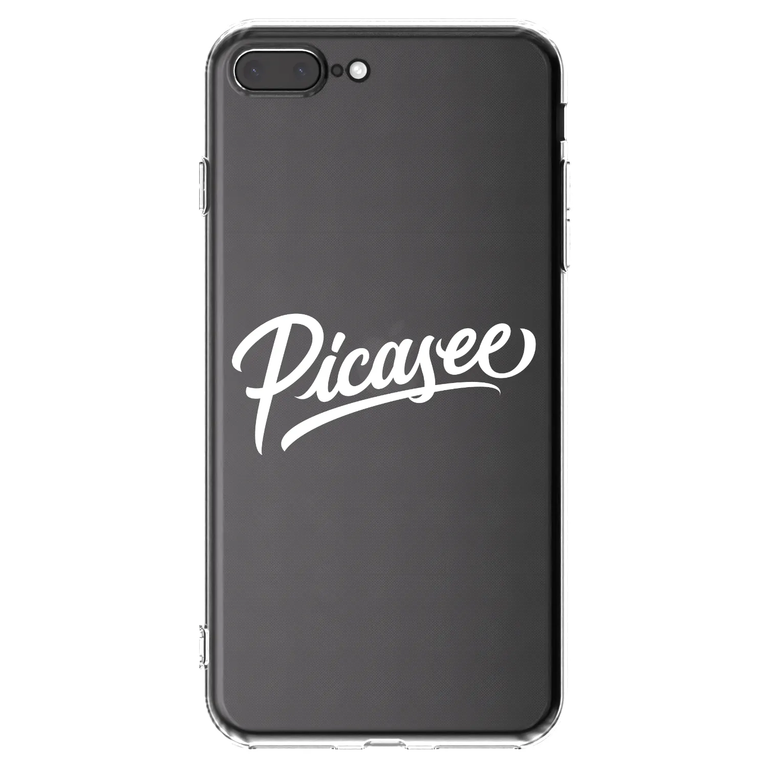 Picasee silikonový průhledný obal pro Apple iPhone 7 Plus - Picasee - old logo - white