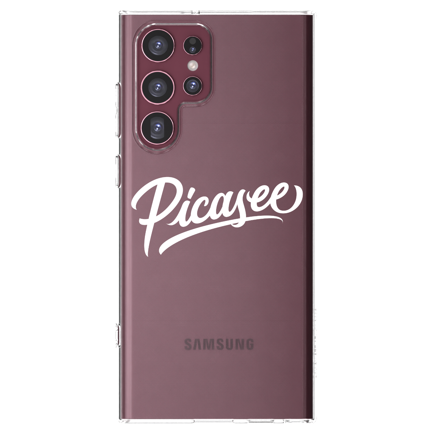 Picasee silikonový průhledný obal pro Samsung Galaxy S22 Ultra 5G - Picasee - old logo - white