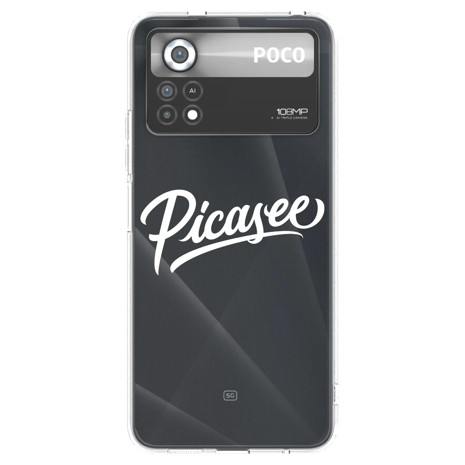 Picasee silikonový průhledný obal pro Xiaomi Poco X4 Pro 5G - Picasee - old logo - white
