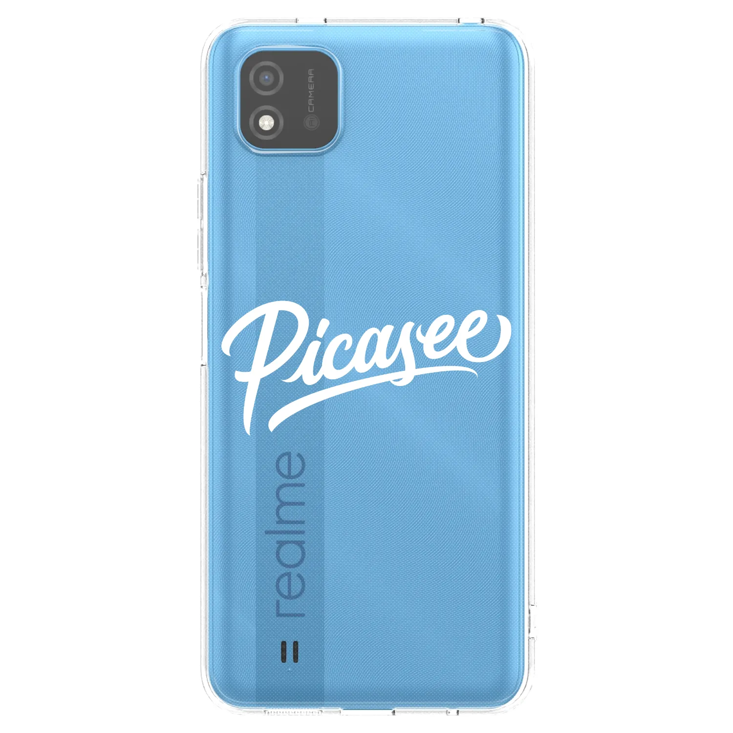 Picasee silikonový průhledný obal pro Realme C11 (2021) - Picasee - old logo - white