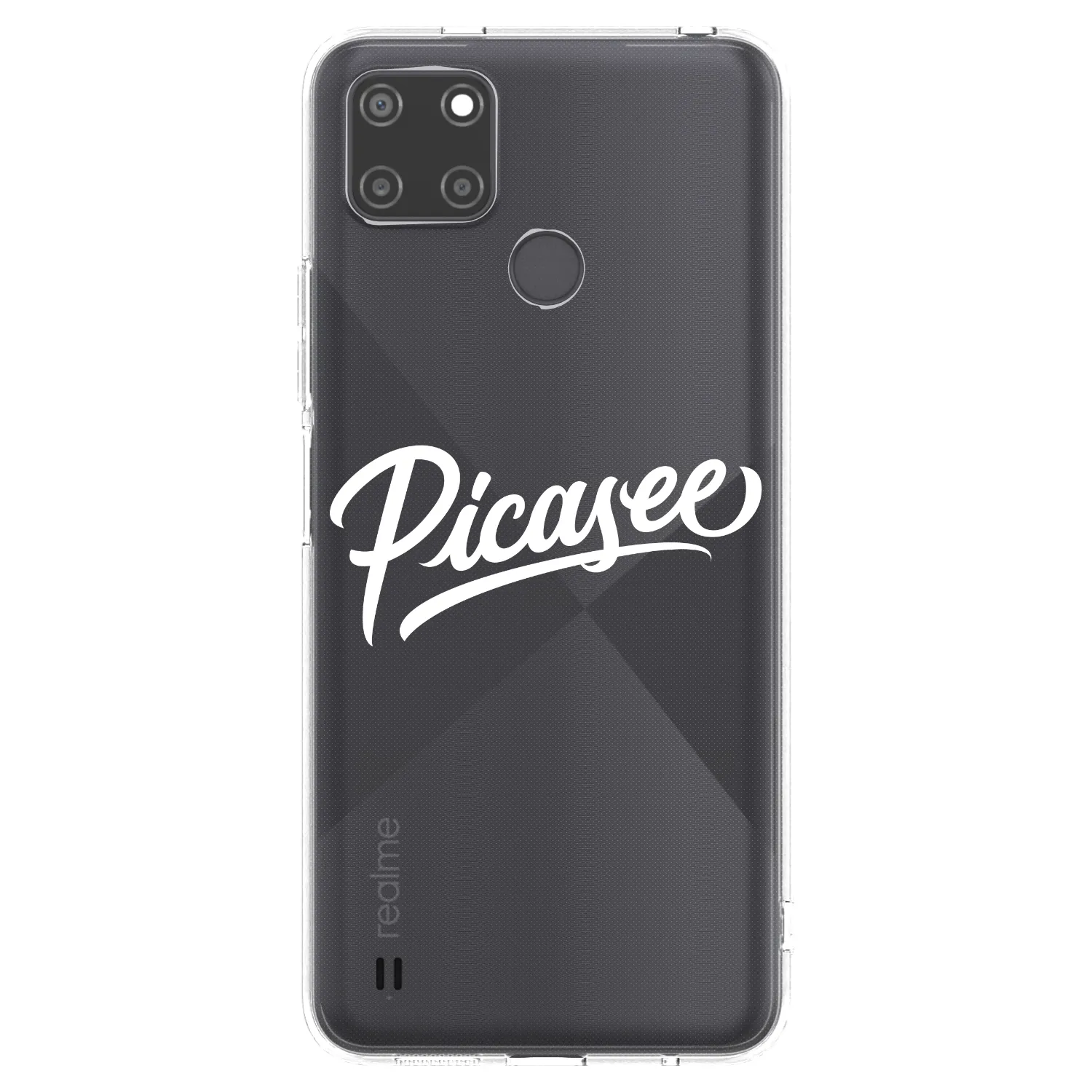 Picasee silikonový průhledný obal pro Realme C21Y - Picasee - old logo - white
