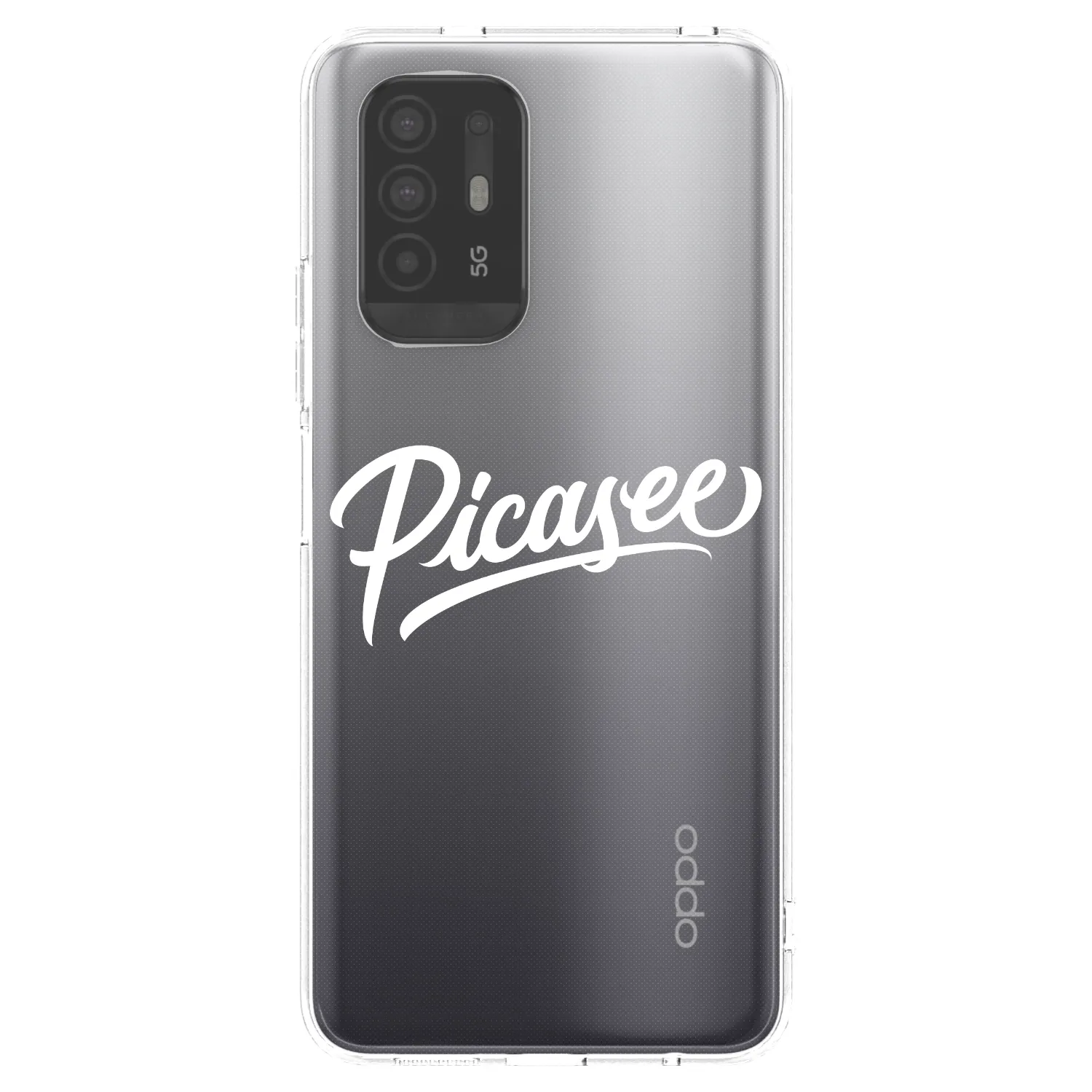Picasee silikonový průhledný obal pro OPPO A94 5G - Picasee - old logo - white