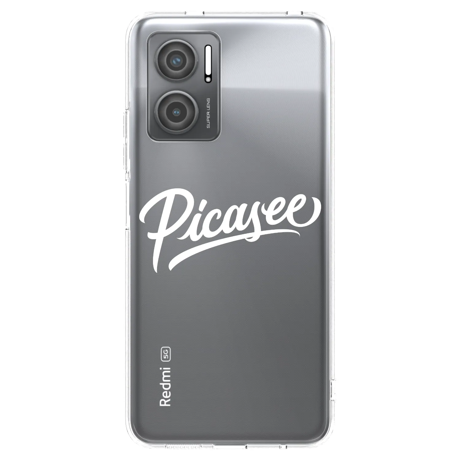 Picasee silikonový průhledný obal pro Xiaomi Redmi 10 5G - Picasee - old logo - white