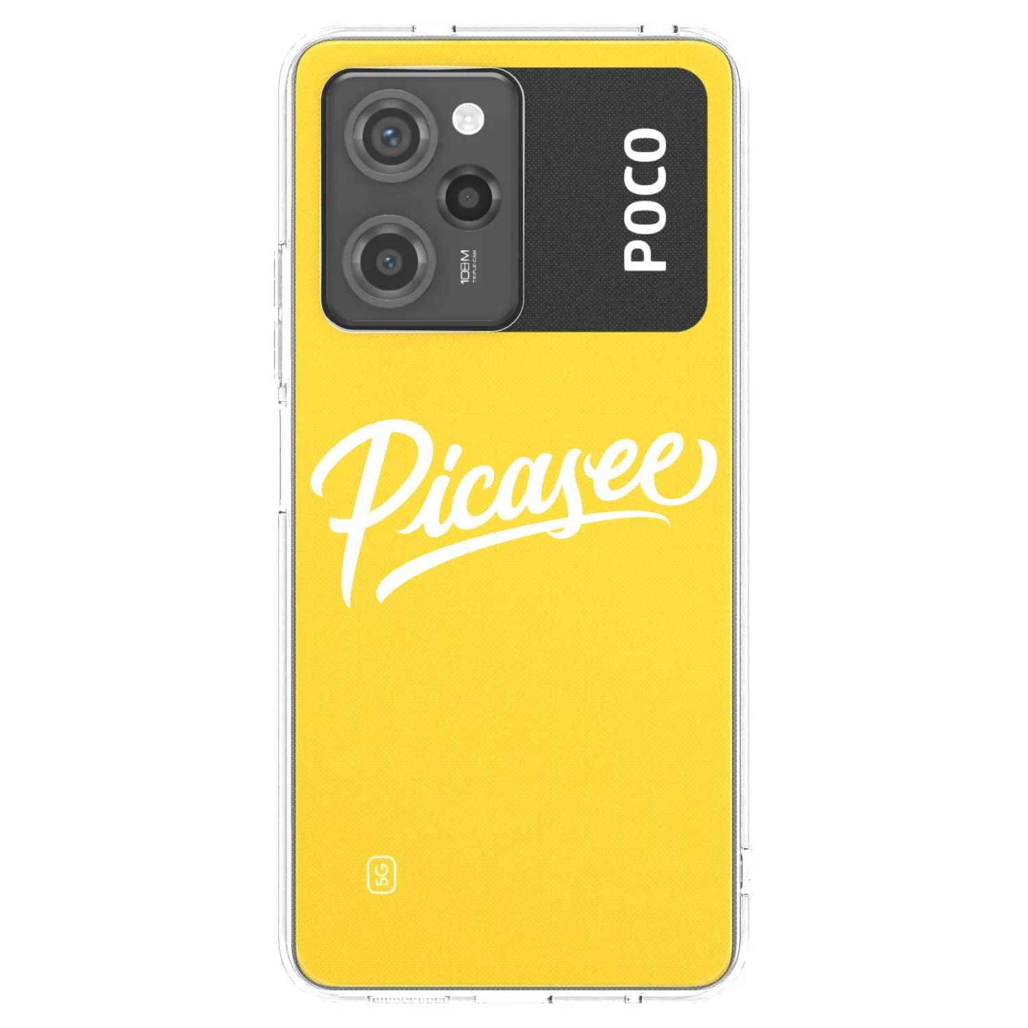 Picasee silikonový průhledný obal pro Xiaomi Poco X5 Pro - Picasee - old logo - white