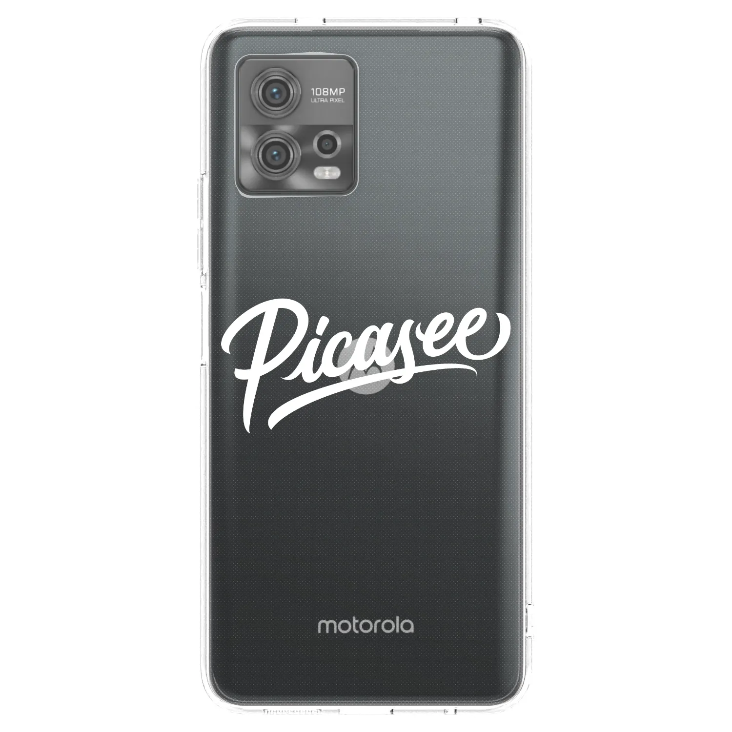 Picasee silikonový průhledný obal pro Motorola Moto G72 - Picasee - old logo - white