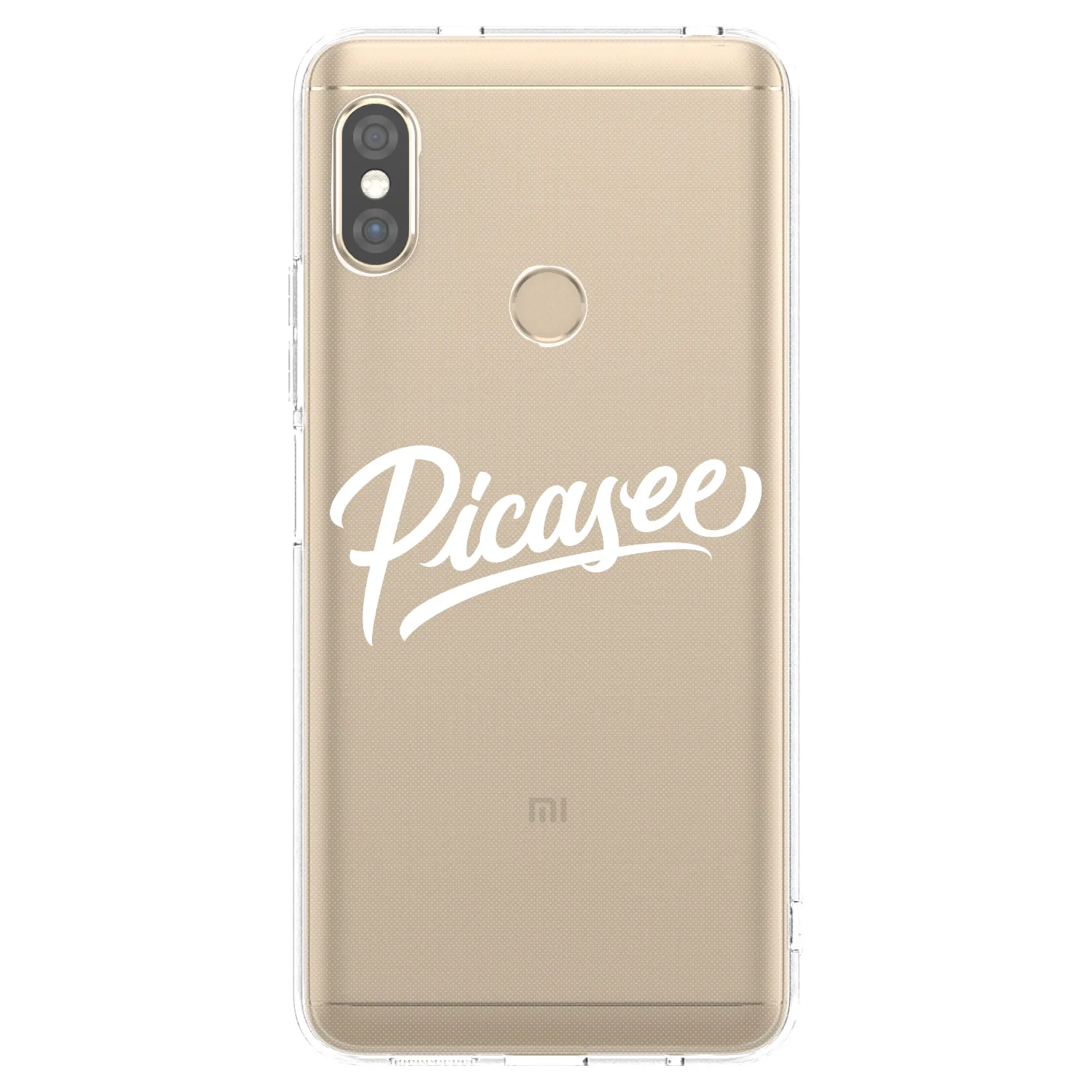 Picasee silikonový průhledný obal pro Xiaomi Redmi Note 5 Global - Picasee - old logo - white