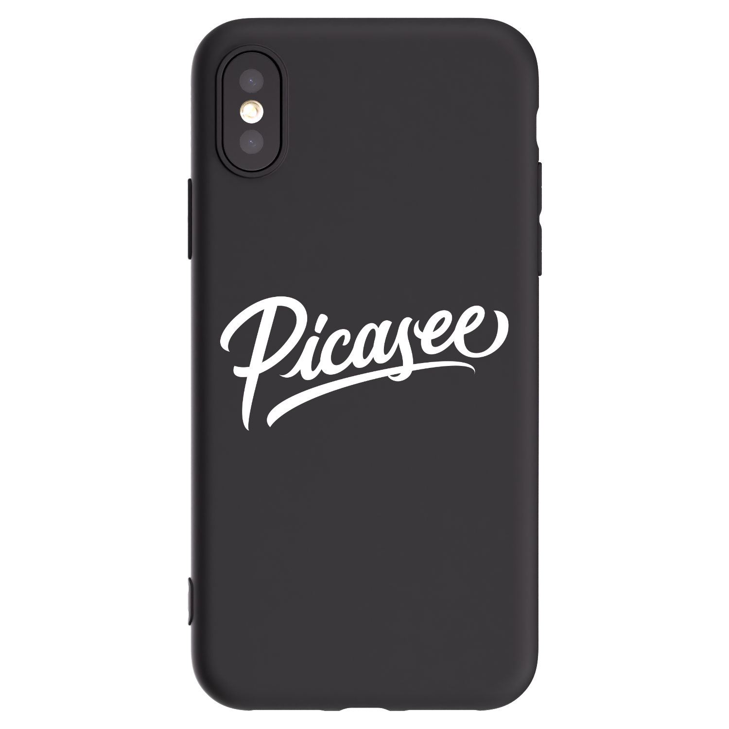Picasee silikonový černý obal pro Apple iPhone X/XS - Picasee - old logo - white