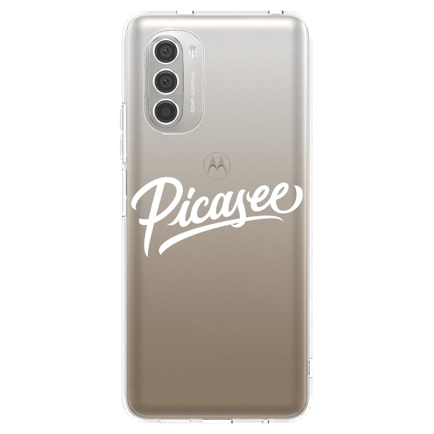 Picasee silikonový průhledný obal pro Motorola Moto G51 - Picasee - old logo - white