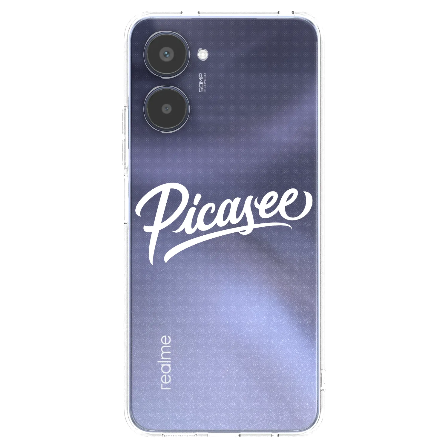 Picasee silikonový průhledný obal pro Realme 10 4G - Picasee - old logo - white