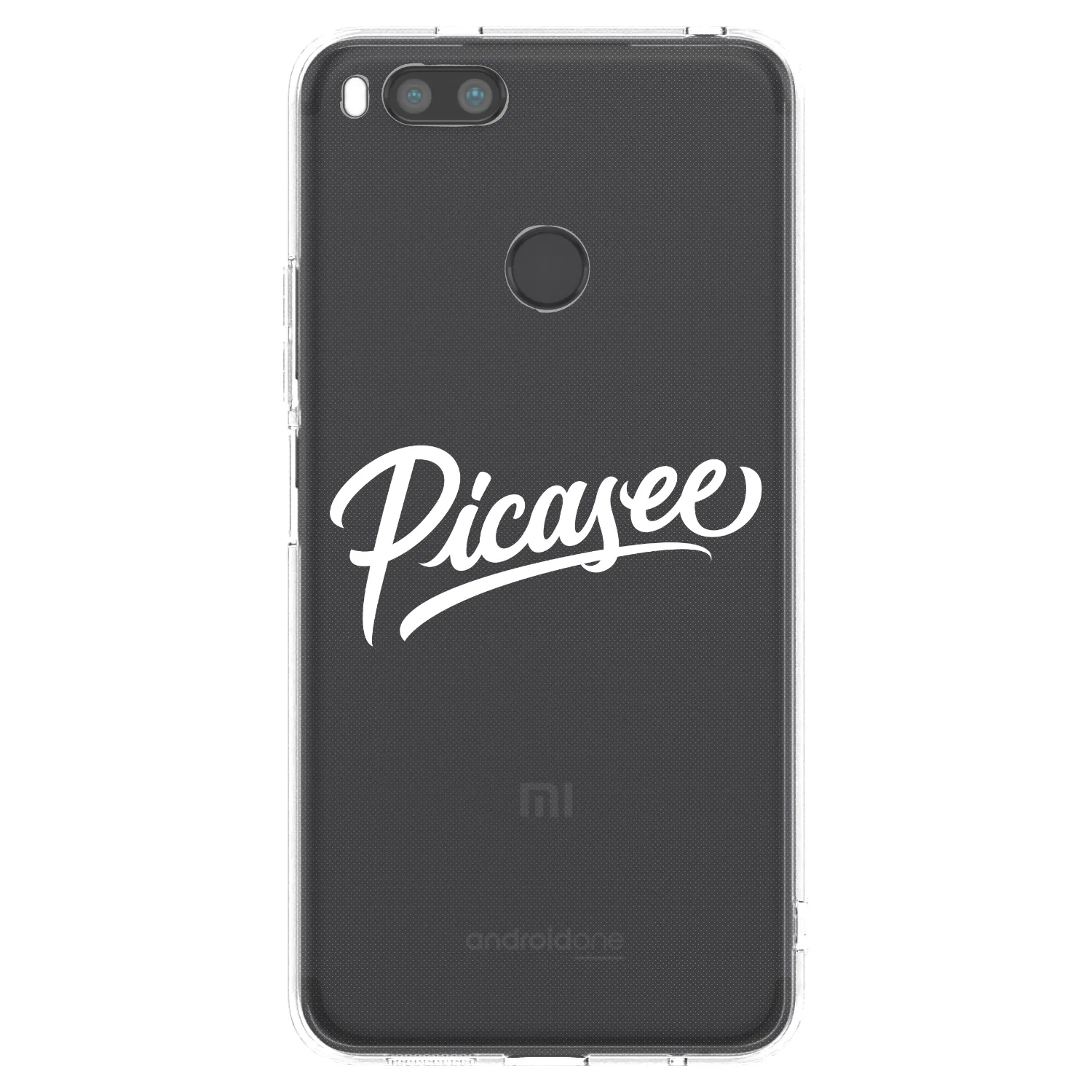 Picasee silikonový průhledný obal pro Xiaomi Mi A1 Global - Picasee - old logo - white
