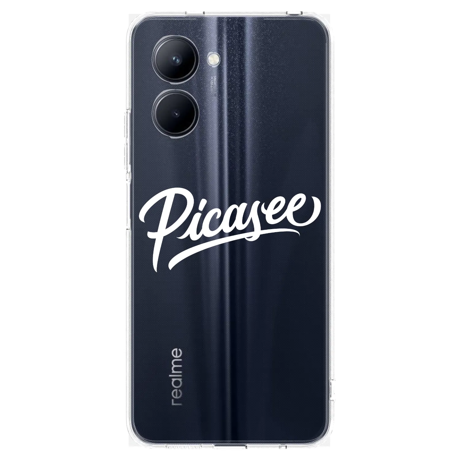 Picasee silikonový průhledný obal pro Realme C33 (2023) - Picasee - old logo - white
