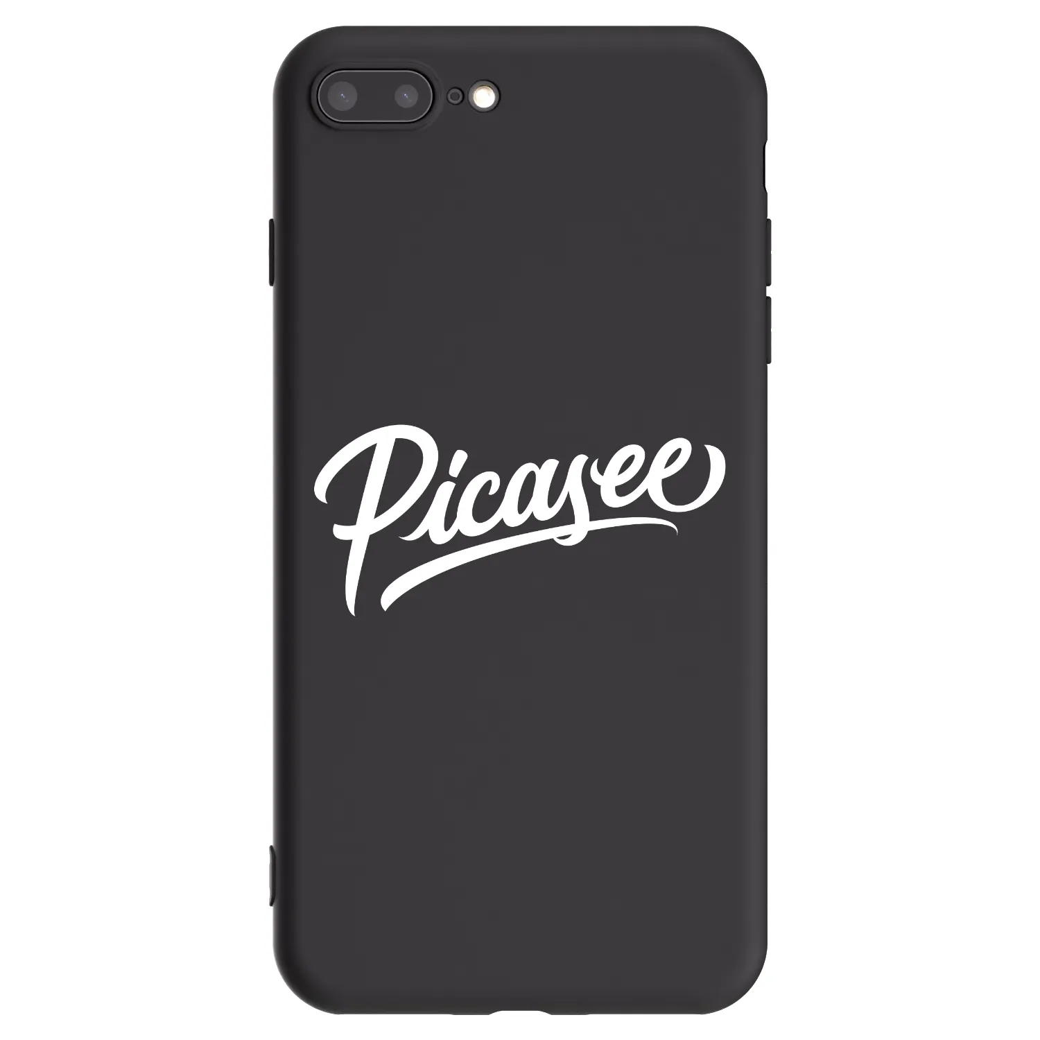 Picasee silikonový černý obal pro Apple iPhone 8 Plus - Picasee - old logo - white