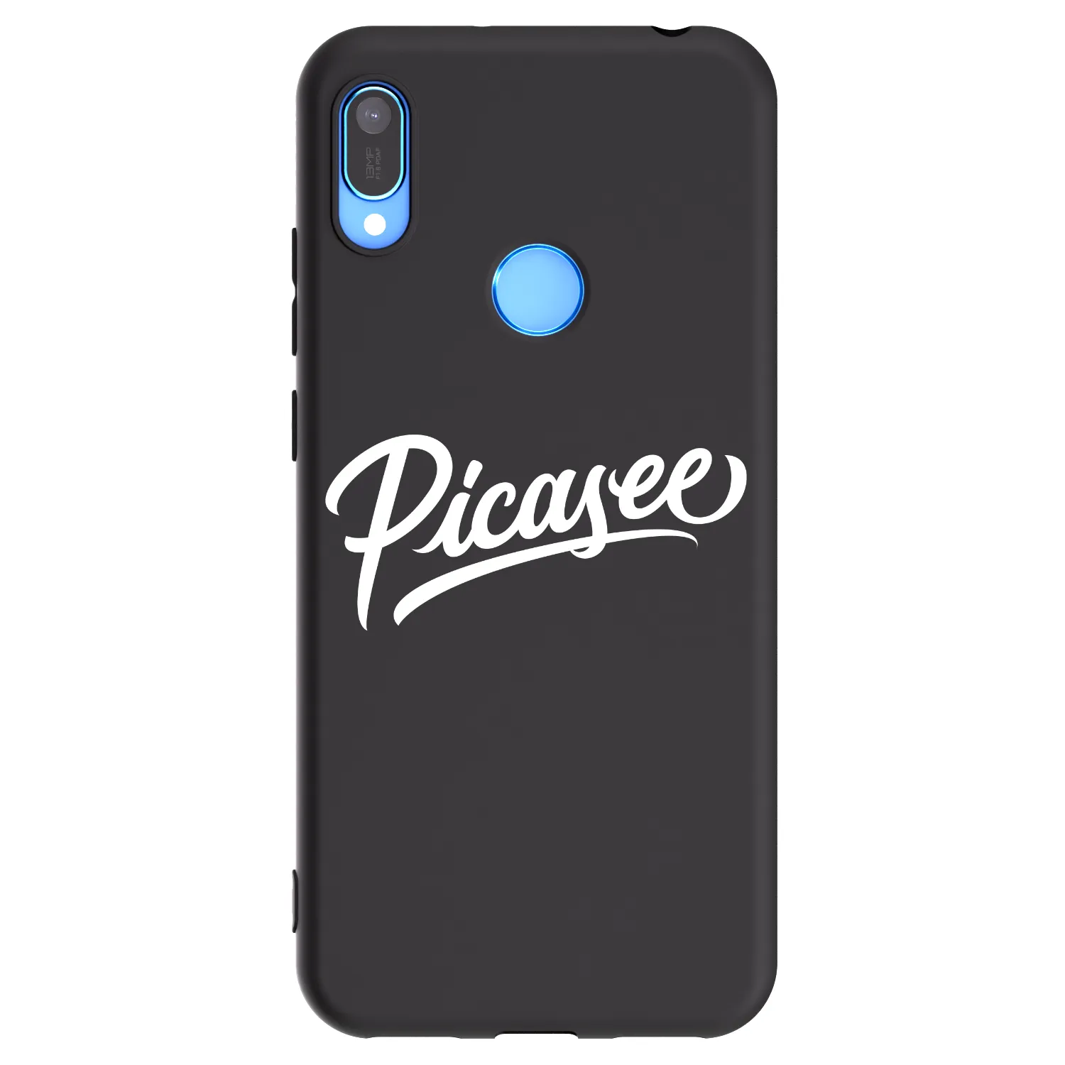 Picasee silikonový černý obal pro Huawei Y6 2019 - Picasee - old logo - white
