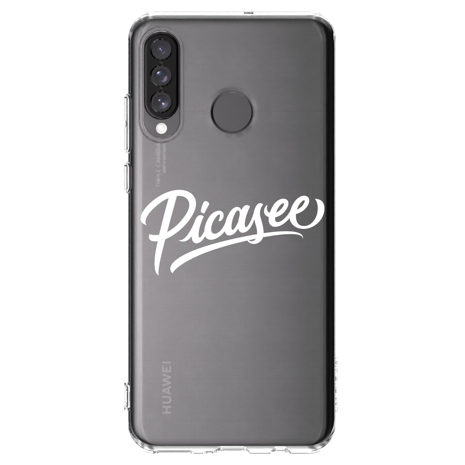 Picasee silikonový průhledný obal pro Huawei P30 Lite - Picasee - old logo - white