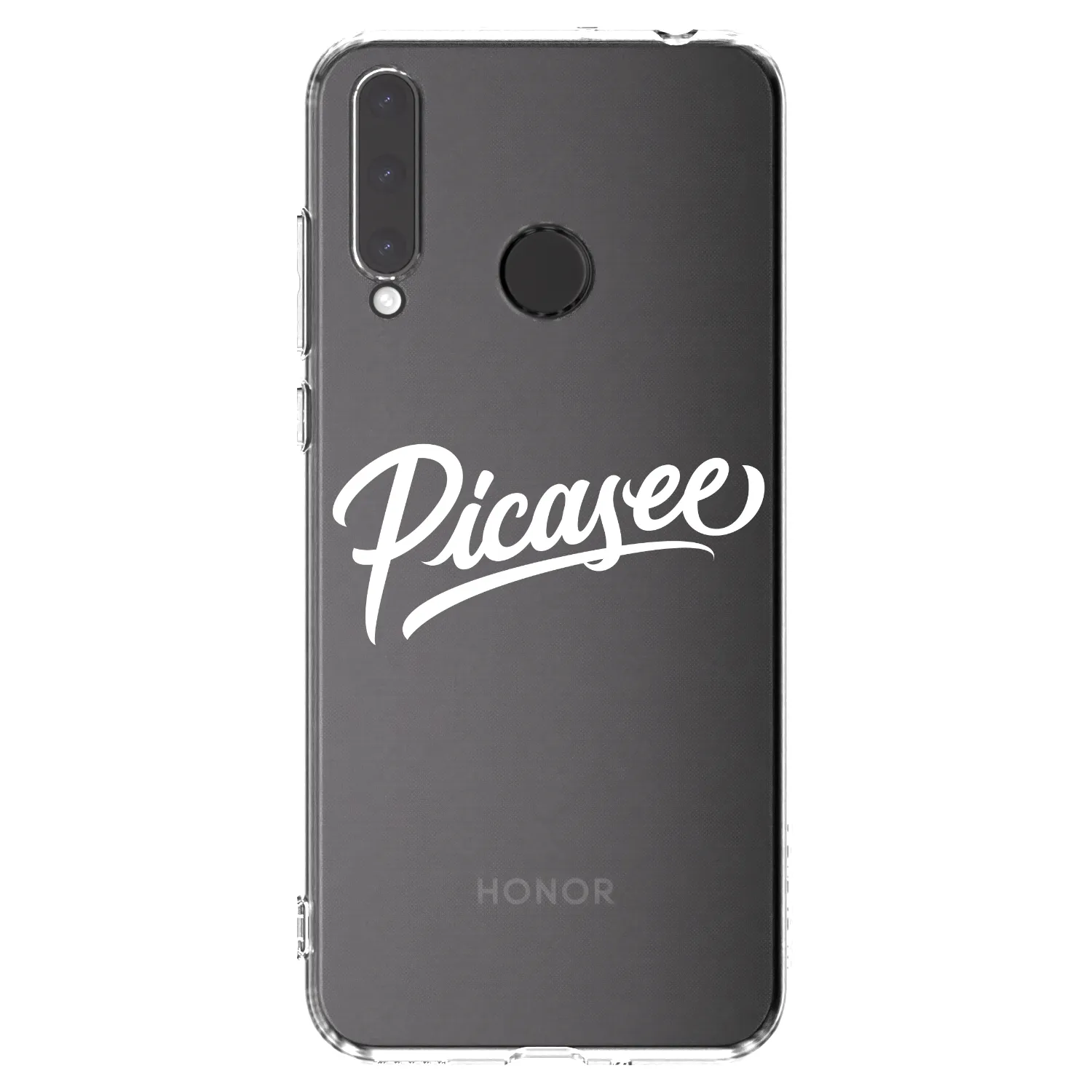 Picasee silikonový průhledný obal pro Honor 20 Lite - Picasee - old logo - white