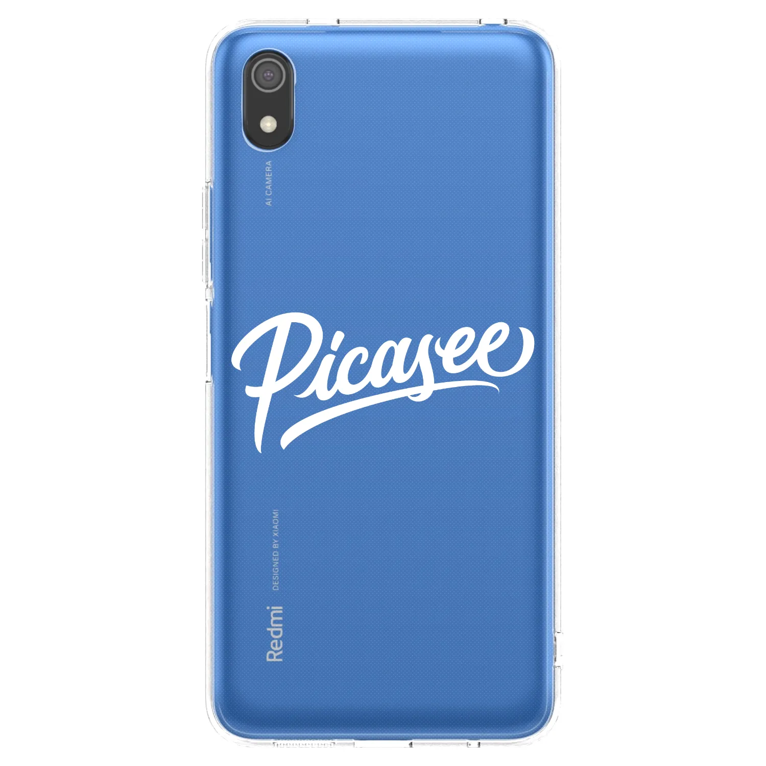 Picasee silikonový průhledný obal pro Xiaomi Redmi 7A - Picasee - old logo - white