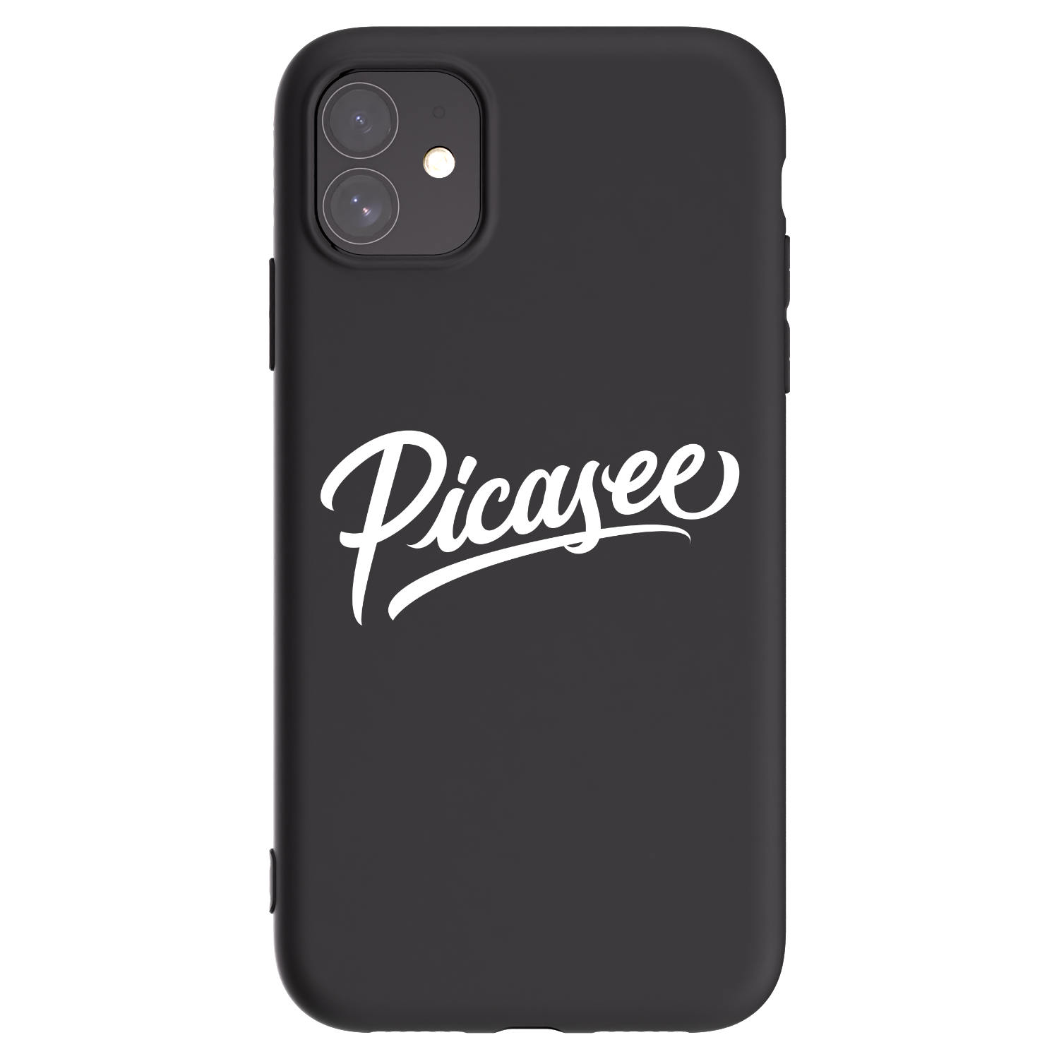 Picasee silikonový černý obal pro Apple iPhone 11 - Picasee - old logo - white
