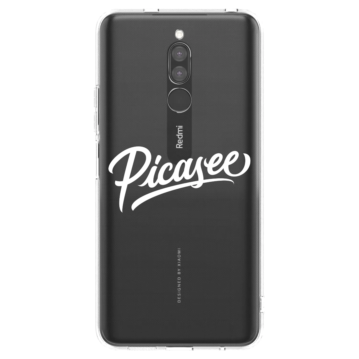 Picasee silikonový průhledný obal pro Xiaomi Redmi 8 - Picasee - old logo - white